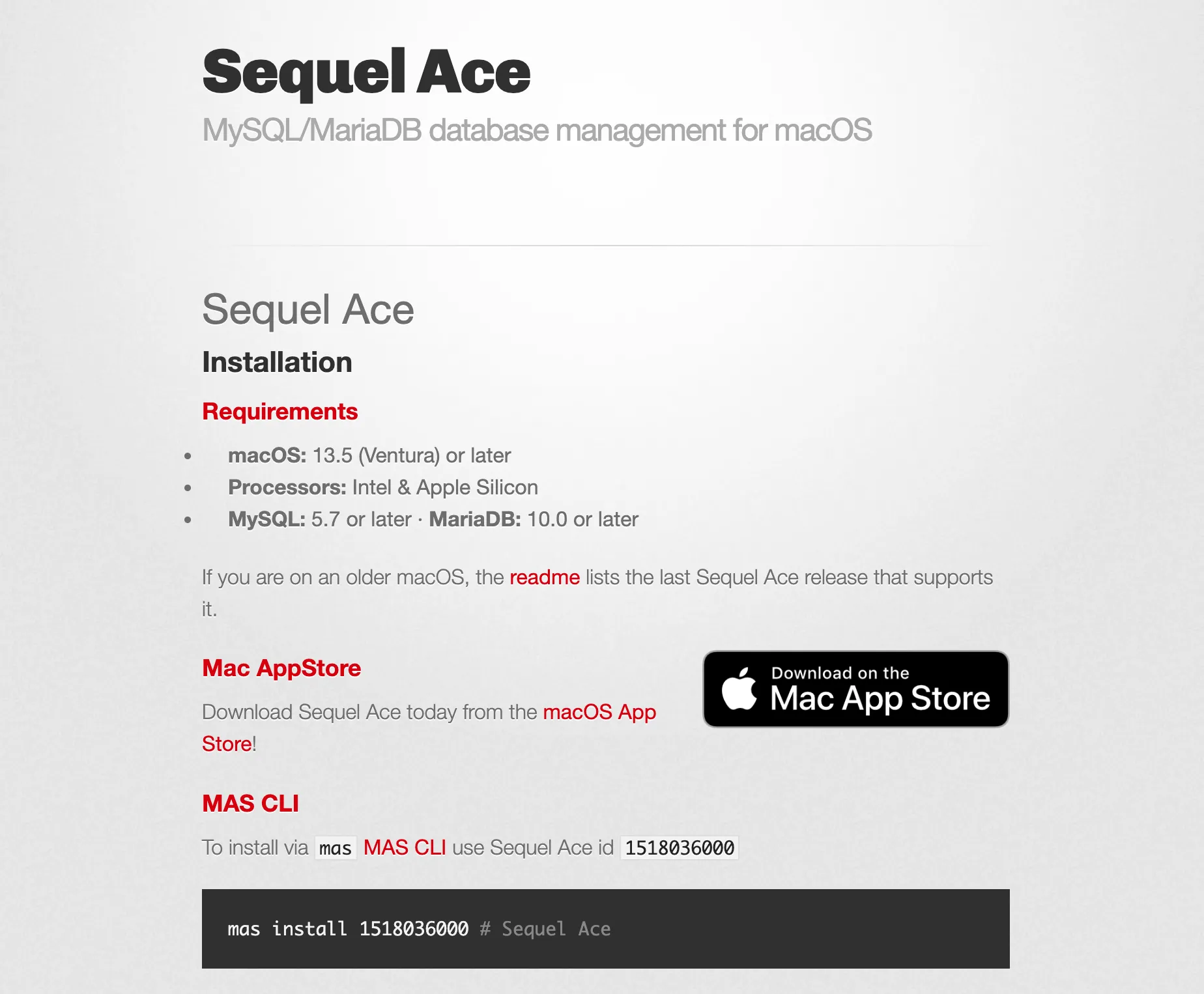 Sequel Ace screenshot